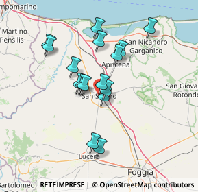 Mappa Via Teano Appulo, 71016 San Severo FG, Italia (12.80625)