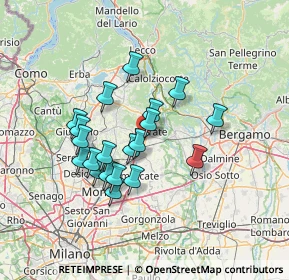 Mappa Via Alessandro Manzoni, 23875 Osnago LC, Italia (11.657)