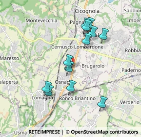 Mappa Via Alessandro Manzoni, 23875 Osnago LC, Italia (1.7325)