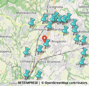 Mappa Via Alessandro Manzoni, 23875 Osnago LC, Italia (2.3045)