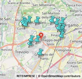 Mappa Via Leuceriano, 24048 Treviolo BG, Italia (1.71063)