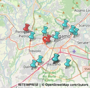 Mappa Via Leuceriano, 24048 Treviolo BG, Italia (3.49571)