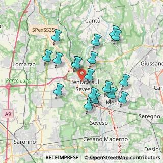 Mappa Via Sondrio, 20823 Lentate sul Seveso MB, Italia (3.26333)