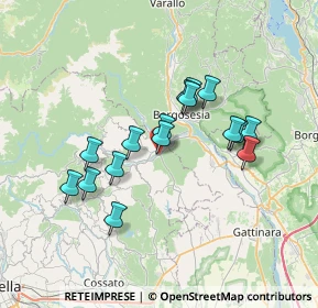 Mappa Viale Rimembranze, 13864 Crevacuore BI, Italia (5.93688)