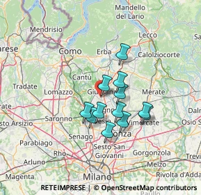 Mappa Via Francesco Petrarca, 20034 Giussano MB, Italia (9.77333)