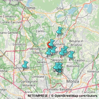 Mappa Via F. Santambrogio, 22060 Cabiate CO, Italia (6.00455)