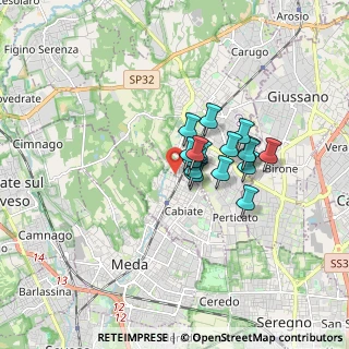 Mappa Via F. Santambrogio, 22060 Cabiate CO, Italia (1.10125)
