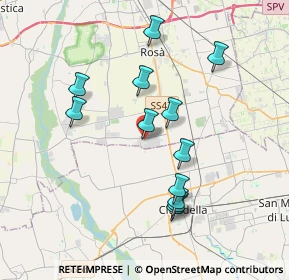 Mappa Via 25 Aprile, 36056 Tezze sul Brenta VI, Italia (3.48333)