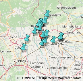 Mappa Via 25 Aprile, 36056 Tezze sul Brenta VI, Italia (9.3375)