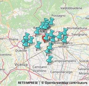 Mappa Via 25 Aprile, 36056 Tezze sul Brenta VI, Italia (9.646)