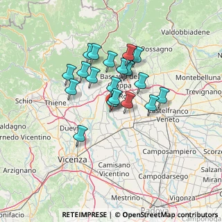 Mappa SP54, 36056 Tezze sul Brenta VI, Italia (10.69)