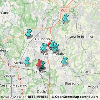 Mappa Via Ugo Foscolo, 20843 Verano Brianza MB, Italia (3.13467)