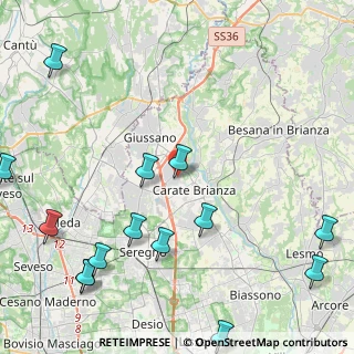 Mappa Via Ugo Foscolo, 20843 Verano Brianza MB, Italia (5.94571)