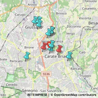 Mappa Via Ugo Foscolo, 20843 Verano Brianza MB, Italia (1.345)