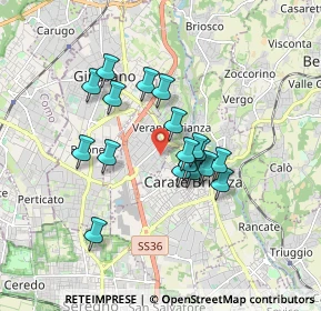 Mappa Via Ugo Foscolo, 20843 Verano Brianza MB, Italia (1.36167)