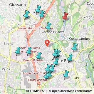 Mappa Via Ugo Foscolo, 20843 Verano Brianza MB, Italia (1.187)
