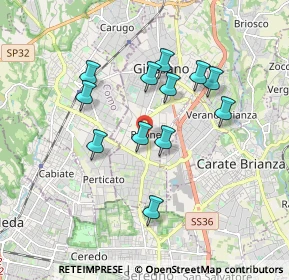 Mappa Birone, 20833 Giussano MB, Italia (1.55667)