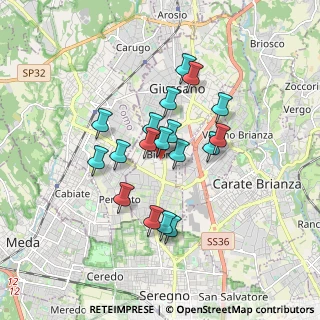 Mappa Birone, 20833 Giussano MB, Italia (1.36833)