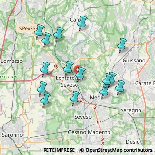Mappa Via Monte Berico, 20823 Lentate sul Seveso MB, Italia (4.00333)