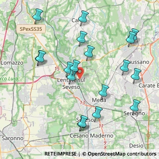 Mappa Via Monte Berico, 20823 Lentate sul Seveso MB, Italia (4.51833)