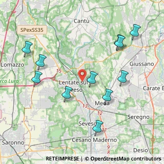 Mappa Via Monte Berico, 20823 Lentate sul Seveso MB, Italia (4.52727)