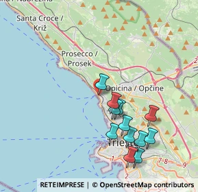 Mappa Via Aurelio Nicolodi, 34136 Trieste TS, Italia (3.84083)