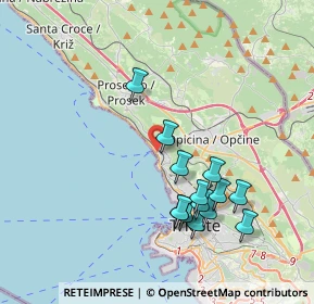 Mappa Via Aurelio Nicolodi, 34136 Trieste TS, Italia (3.68357)