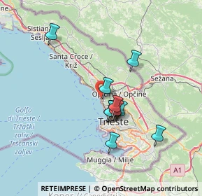 Mappa Via Aurelio Nicolodi, 34136 Trieste TS, Italia (5.55364)