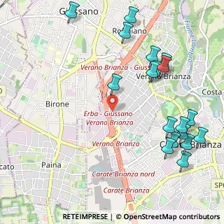 Mappa Via F. Turati, 20843 Verano Brianza MB, Italia (1.31)