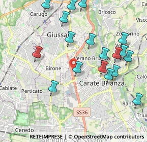 Mappa Via F. Turati, 20843 Verano Brianza MB, Italia (2.205)