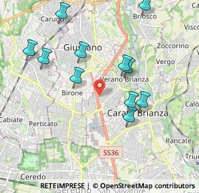 Mappa Via F. Turati, 20843 Verano Brianza MB, Italia (1.97636)