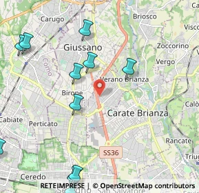 Mappa Via F. Turati, 20843 Verano Brianza MB, Italia (2.91583)