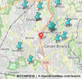 Mappa Via F. Turati, 20843 Verano Brianza MB, Italia (2.13308)