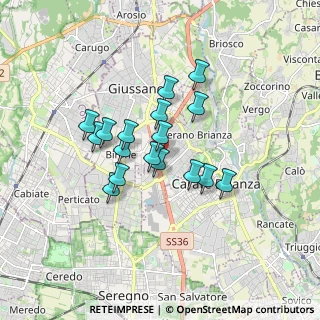 Mappa Via F. Turati, 20843 Verano Brianza MB, Italia (1.31176)
