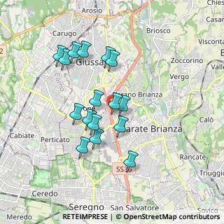 Mappa Via F. Turati, 20843 Verano Brianza MB, Italia (1.58875)