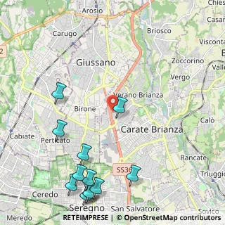 Mappa Via F. Turati, 20843 Verano Brianza MB, Italia (2.875)