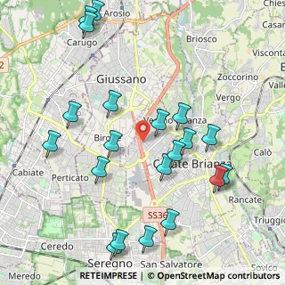 Mappa Via F. Turati, 20843 Verano Brianza MB, Italia (2.325)