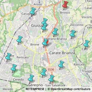 Mappa Via F. Turati, 20843 Verano Brianza MB, Italia (2.71)