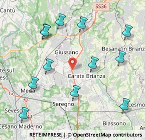 Mappa Via F. Turati, 20843 Verano Brianza MB, Italia (4.75833)