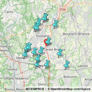 Mappa Via F. Turati, 20843 Verano Brianza MB, Italia (3.65)