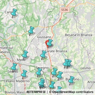 Mappa Via F. Turati, 20843 Verano Brianza MB, Italia (6.13833)