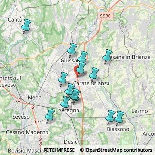 Mappa Via F. Turati, 20843 Verano Brianza MB, Italia (3.61)