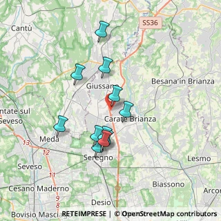 Mappa Via F. Turati, 20843 Verano Brianza MB, Italia (3.08455)