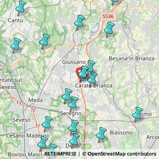 Mappa Via F. Turati, 20843 Verano Brianza MB, Italia (5.701)