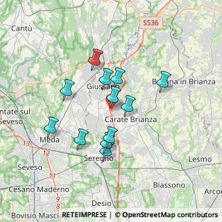 Mappa Via F. Turati, 20843 Verano Brianza MB, Italia (2.95667)