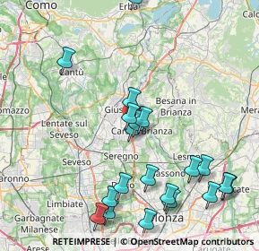 Mappa Via F. Turati, 20843 Verano Brianza MB, Italia (9.196)