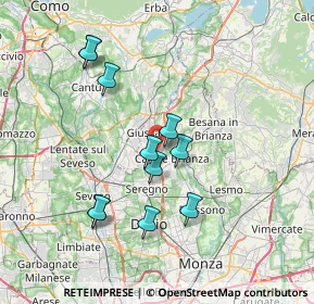 Mappa Via F. Turati, 20843 Verano Brianza MB, Italia (6.75455)