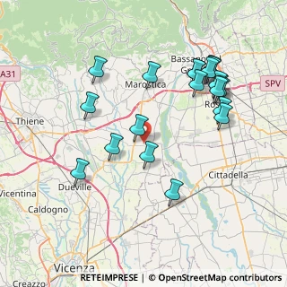 Mappa Via del Boschetto, 36060 Schiavon VI, Italia (8.147)