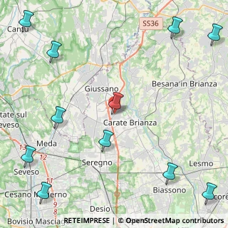 Mappa Via XIV Maggio, 20843 Verano Brianza MB, Italia (6.53)