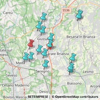 Mappa Via XIV Maggio, 20843 Verano Brianza MB, Italia (3.86438)